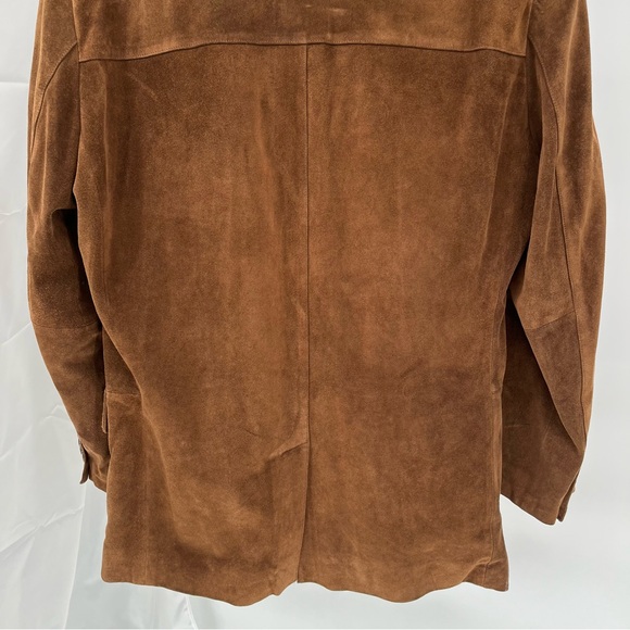 Vintage Banana Republic Mens Leather Blazer Size L Suede Jacket Sport Coat - Picture 8 of 11